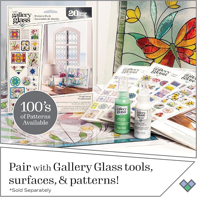 Gallery Glass, Basic Stained Kit, 6 Piece Glass Paint Set - Image 9