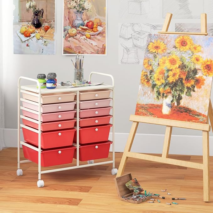 BECOMFORT 12-Drawer Rolling Cart - Image 9