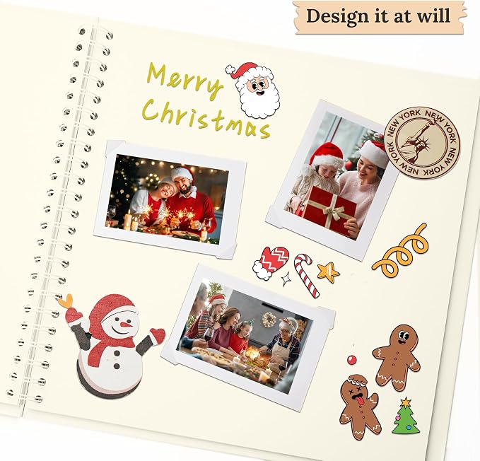 Scrapbook 12x12 Inch DIY Scrapbook Album Hardcover Kraft Paper 100 pages/50 - Image 9