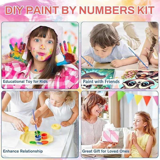 cviokrdu 4 Pack Paint by Numbers Kit - Image 7