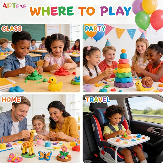 ARTPAR Air Dry Clay 156 Colors, Modeling Magic Clay - Image 7