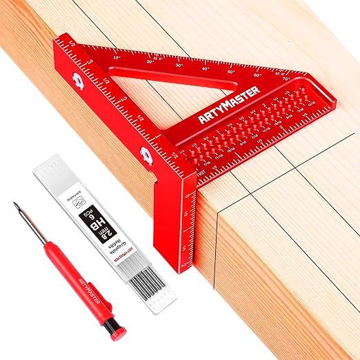 3.8"Mini 3D Multi-Angle Measuring Square Ruler, WT102A High Precision Hole - Image 8
