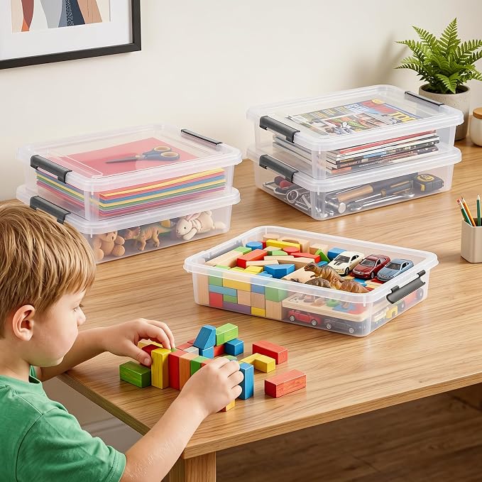 Citylife 6 Qt Plastic Storage Bins - Image 9