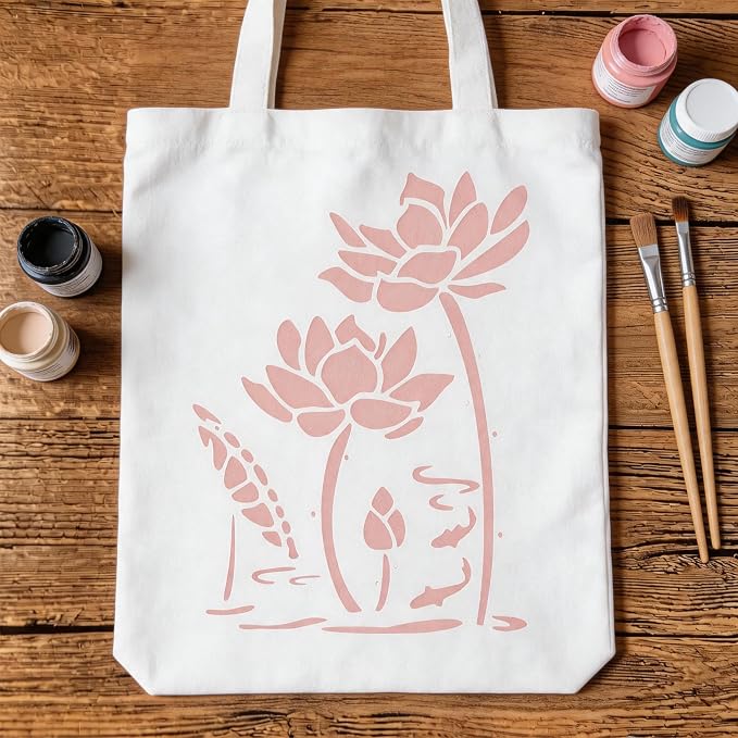 TIAMECH A4 Reusable Lotus Flower Stencil - Image 6