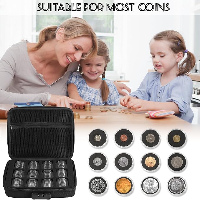 Coin Capsules with Foam Gasket and Storage Organizer Box, Coin Storage Case - Image 7