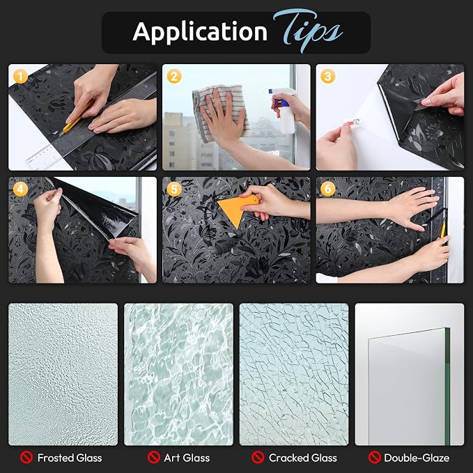 rabbitgoo Total Blackout Window Film, 35.4" x 118.1" | Sun Blocking Light - Image 9