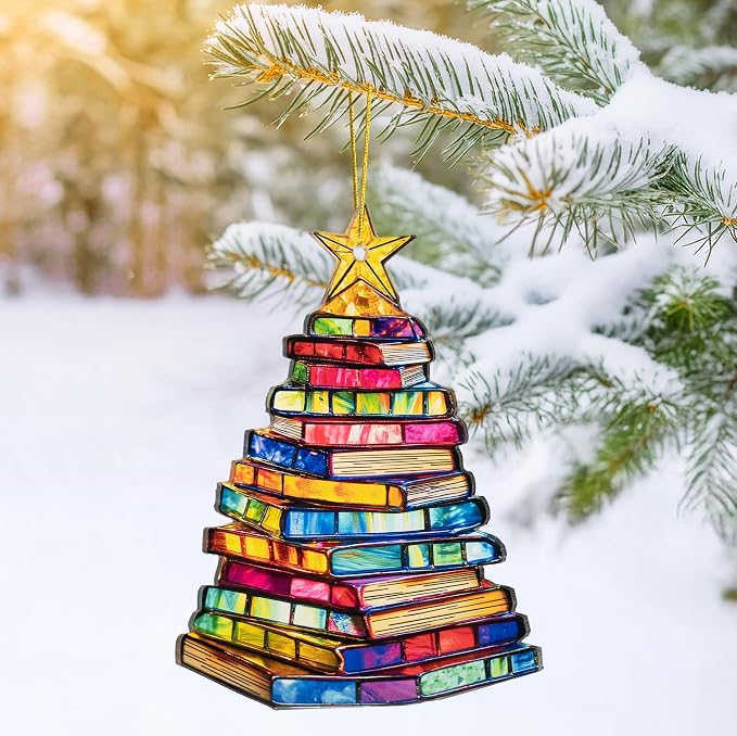 Sensemory Book Christmas Ornament 2025 Faux Stained Glass, Tree Decor Ornaments - Image 7