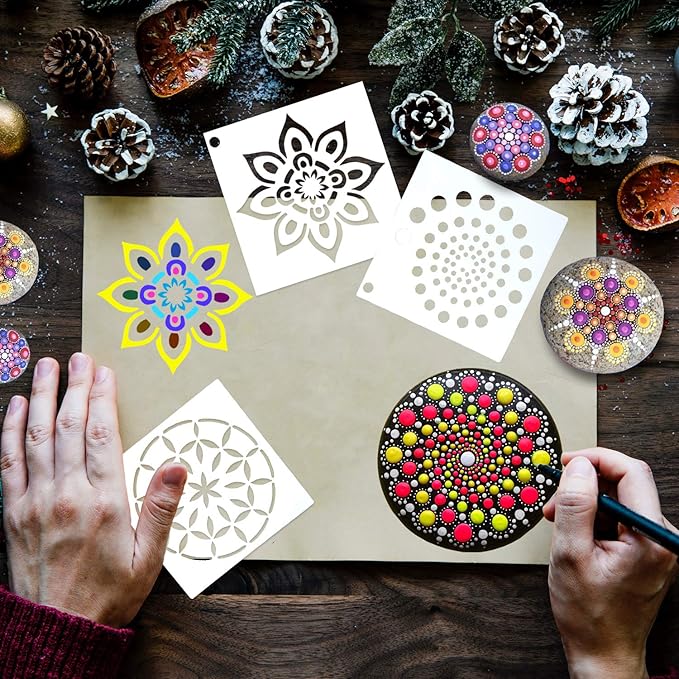 Augshy 56 Pack Mandala Stencils - Image 7
