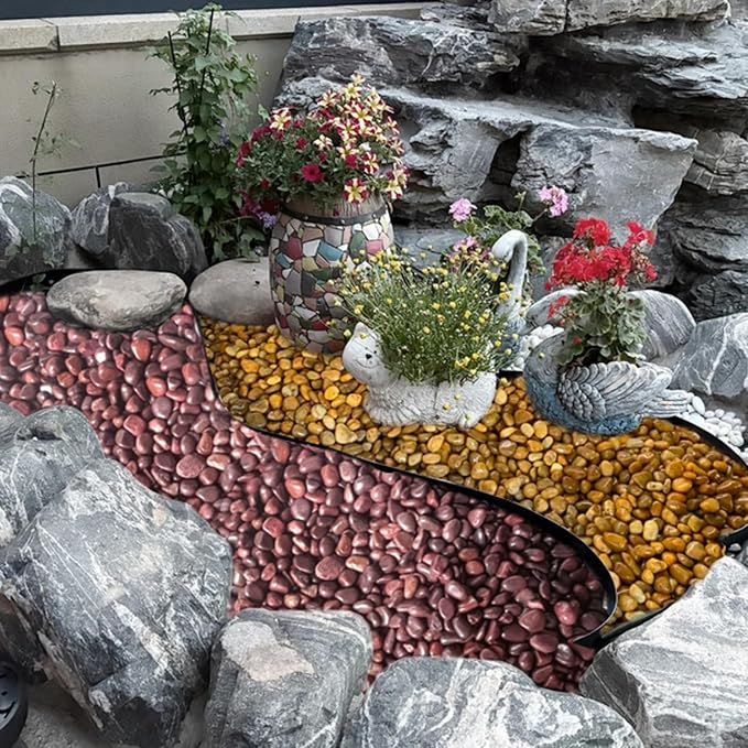 FANTIAN 5 lbs Red River Rocks, 2-3 Inch Large Pebbles - Image 7