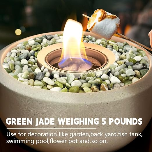 2.2 lb Jade Pebbles for Indoor Plants, 1/2 Inch Polished Decorative Pebbles for - Image 7