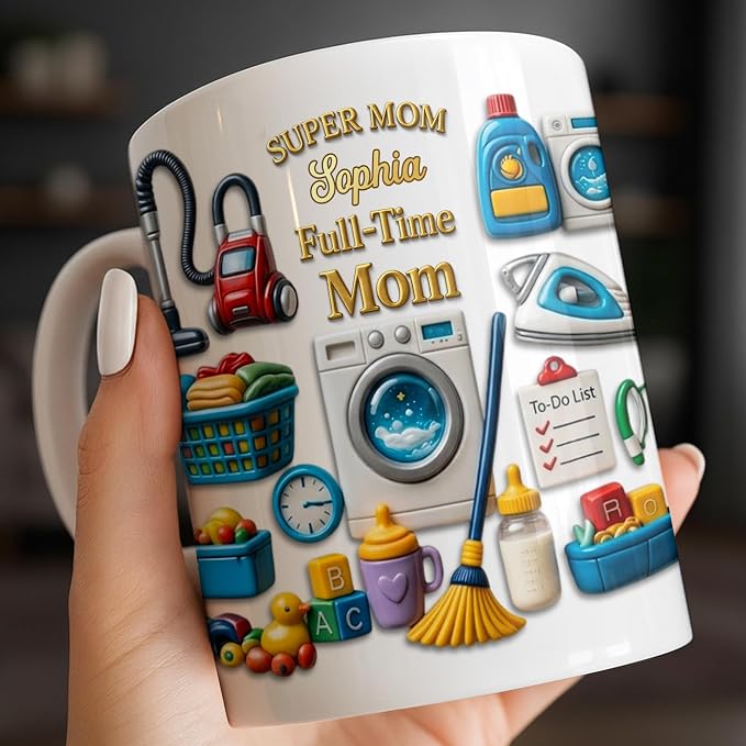 Personalized Mom Mug Gift, Mother Life Coffee Cup - Image 9
