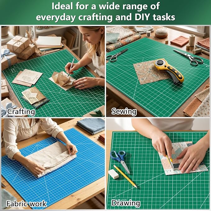 WORKLION 24" x 36" Large Self Healing PVC Cutting Mat, Double Sided, Gridded - Image 7