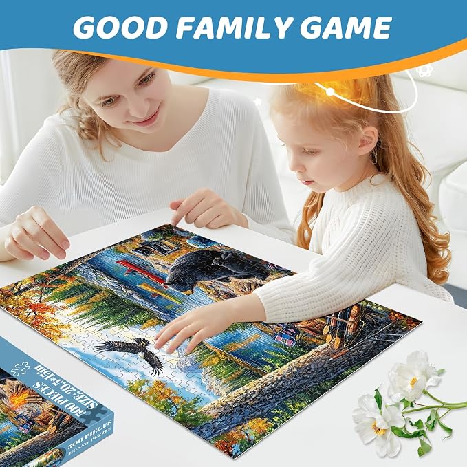500 Piece Puzzles for Adults, Mother Bear Eagle Large Piece Jigsaw Puzzle for - Image 7