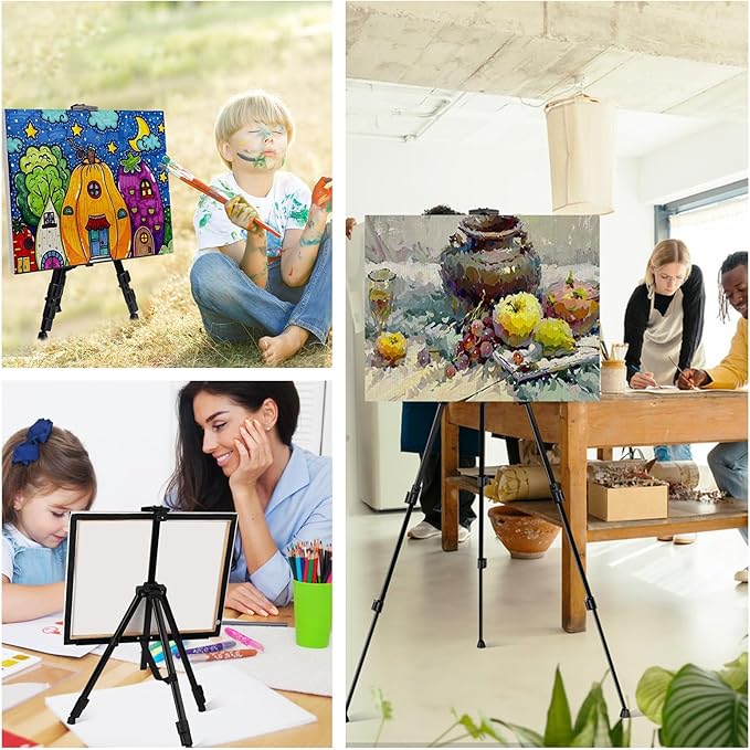 AROIC 17-66 Inch Art Easel Stand, Sturdy Aluminum Tripod - Image 7