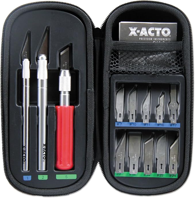 X-ACTO Compression Basic Knife Set, Includes 3 Knives, 13 Blades, Soft Carry - Image 7