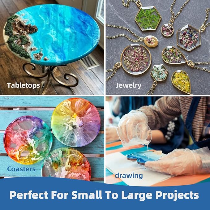 32OZ Crystal Clear Epoxy Resin Kit, High Gloss Bubble Free Resin - Image 6
