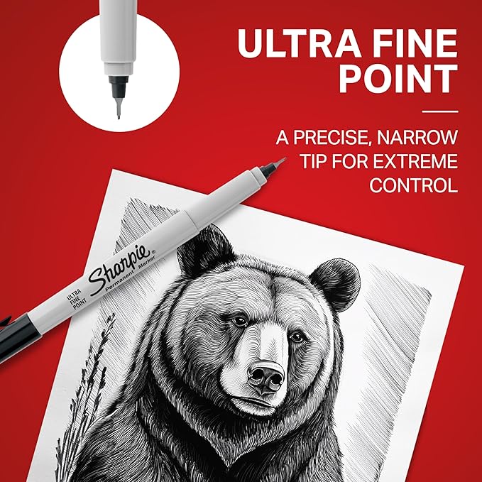Sharpie Permanent Markers, Ultra Fine Tip, Fade Resistant - Image 5