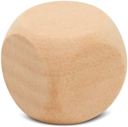 Blank Dice 3/4 inch x 3/4 inch, Small Wooden Craft Cubes - Image 2