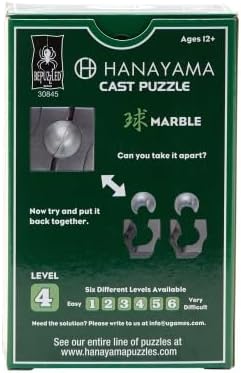 BePuzzled |Marble Hanayama Metal Brainteaser Puzzle Mensa Rated Level 4 - Image 2