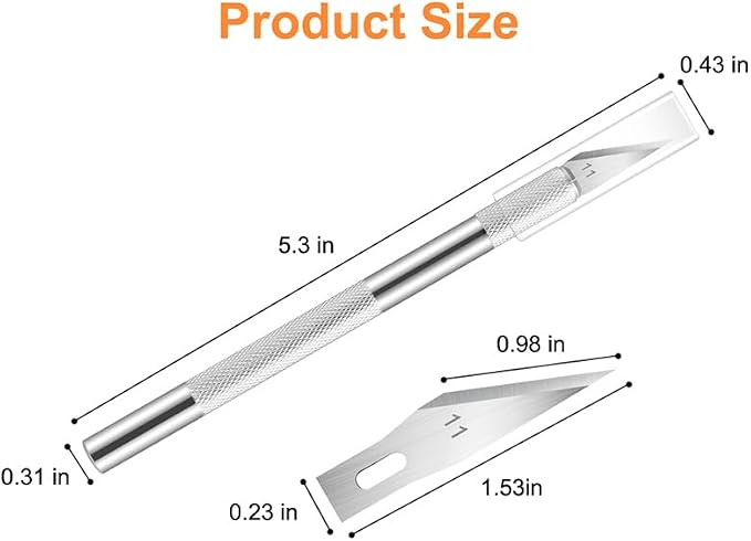 5PCS Craft Knife Hobby Knife Includes 50PCS Spare Exacto Knife Blades #11 - Image 5