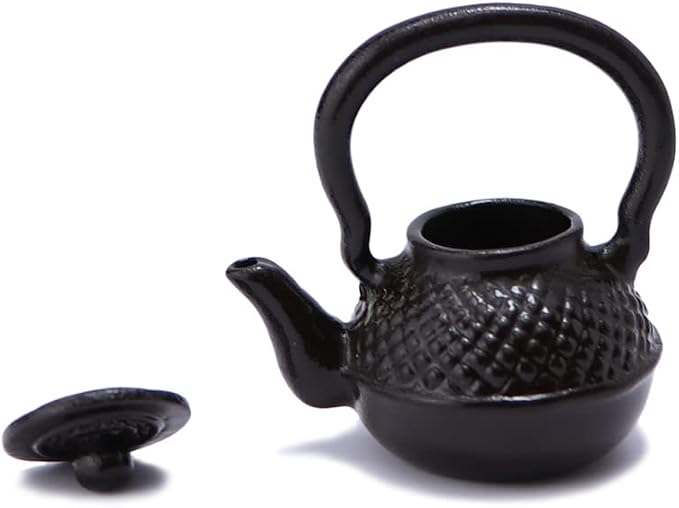 Dollhouse Miniature Vivid Teapot Tea Kettle 1:12 Scale Kitchen Copper Model - Image 2