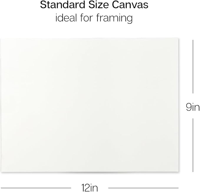 KINGART Stretched White Canvas Set – Rectangle, 9x12 Inch, Triple Gesso Primed - Image 3