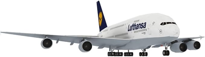 1:100 Paper A380 German Lufthansa Airlines Airplane Model Simulation Aircraft by Unknown