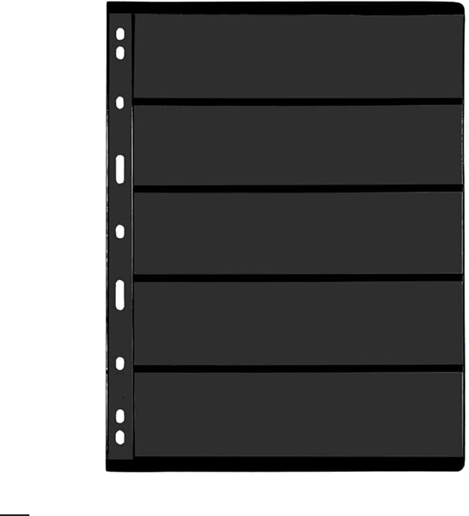 MUDOR 20 Sheets Stamp Pages for Collection Album Binder Book, 5 Pocket | 200 - Image 7