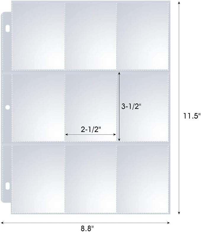 120 Pack 9 Pocket Page Protectors, Sooez Double Sided Trading Card Sleeves - Image 6