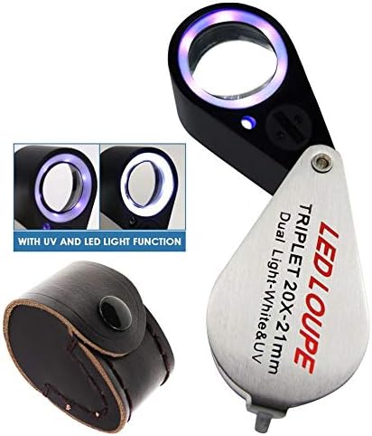 20x Foldable Pocket Magnifier Jewelers Loupe by TEKCOPLUS