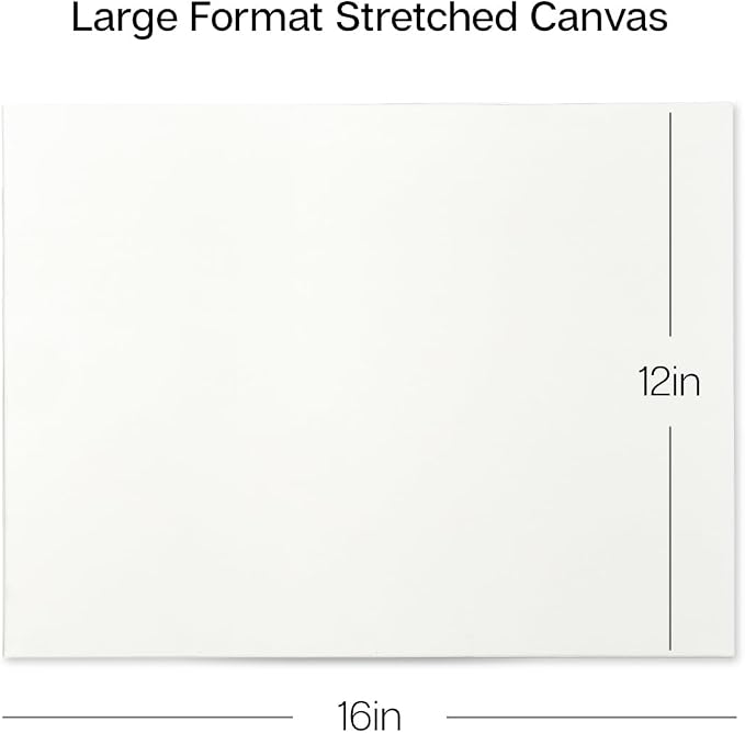 KINGART 805-6 White Stretched Canvas, 100% Cotton, Gesso Primed, - Image 2
