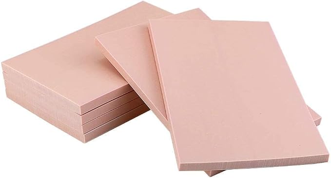 6 Pack 4"x6" Pale Pink Rubber Stamp Carving Blocks Rubber Carved Brick - Image 5