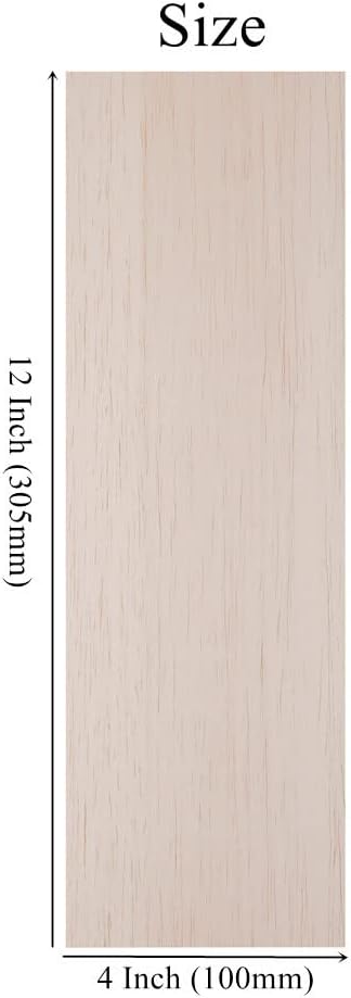 12 Pack Balsa Wood Sheets 1/12 x 4 x 12 Inch Natural Wood Color Unfinished Wood - Image 5