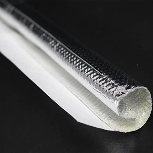 25mm - 1" Self Closed Aluminized Heat Shield Sleeve Protection Side Entry High - Image 7