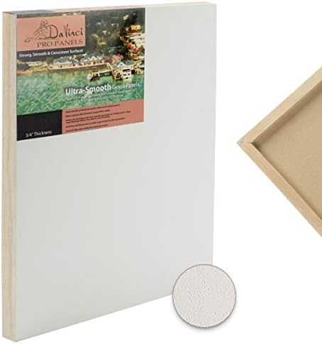 DaVinci Wood Panel Pro Ultra Smooth Gesso Panels 3/4 inch Panel 3x9 inch by DaVinci+Wood+Panel