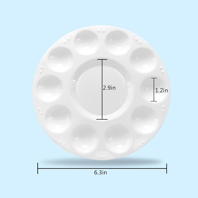 10Ps Paint Tray Palette, Plastic Round Pallet - Image 3