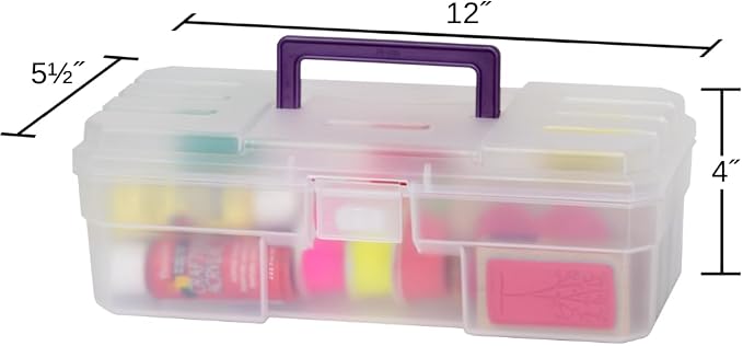 Akro-Mils 12-Inch ProBox Plastic Art Supply, Hobby or Craft Storage Toolbox - Image 2