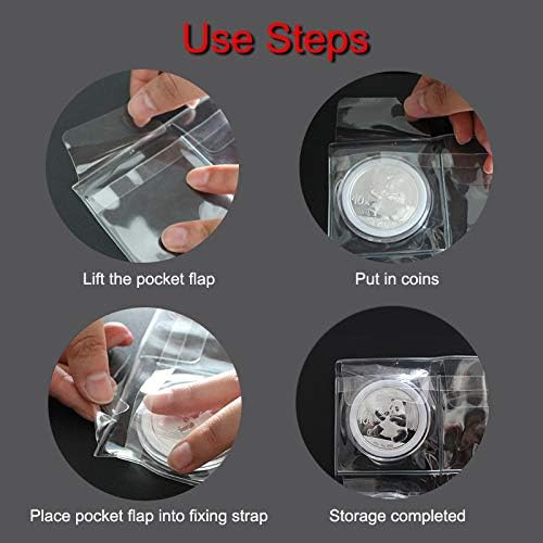 42 Pocket Coin Pages 10 Sheet Plastic Coin Holders Stamp Collector Supplies | - Image 3