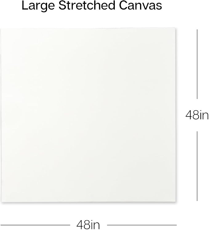 KINGART Stretched White Canvas Set – Square, 48x48 Inch, Triple Gesso Primed – - Image 5