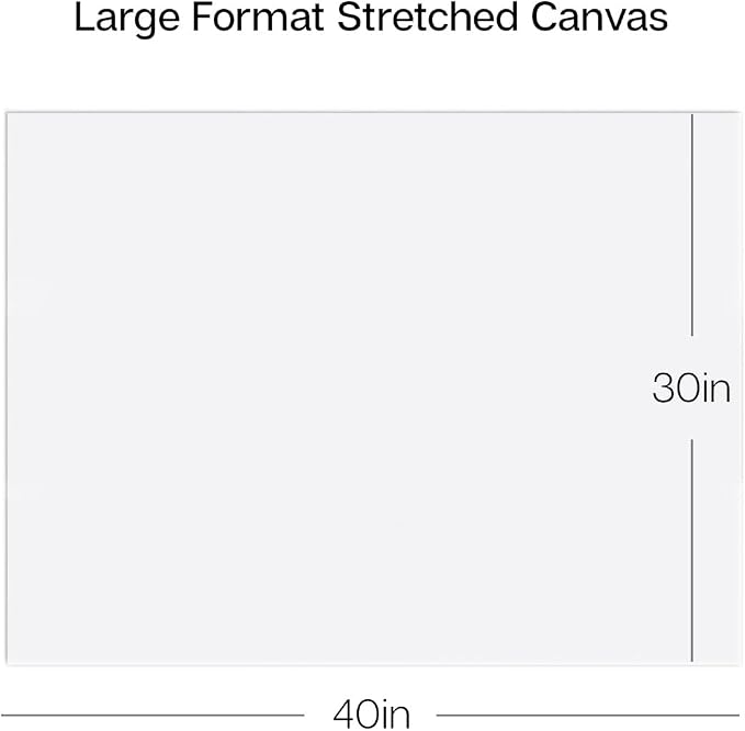 KINGART Stretched White Canvas Set – Rectangle, 30x40 Inch, Triple Gesso Primed - Image 2