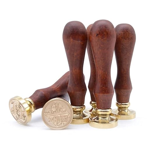 Medieval Vintage Initial Alphabet Wax Seal Stamp, Brass Head Wooden Handle - Image 4