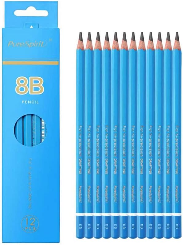 Sketch Pencils for Drawing 8B, Sketching & Doodling | Graphite Pencil for by HAIHAOMUM