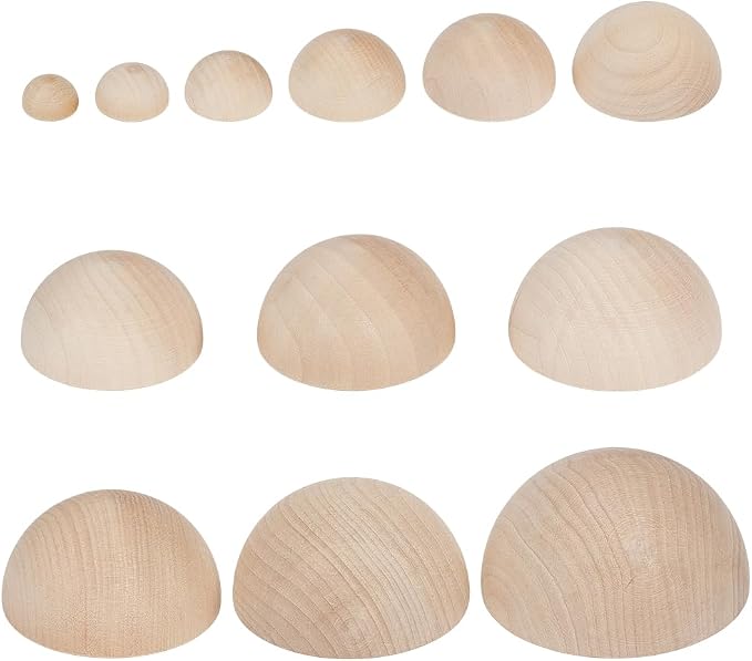 BENECREAT 12 Pcs Clay Pottery Bowl Press Tool, 12 Sizes Wooden Ceramic Top Tools by BENECREAT