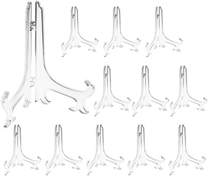 Artliving 6 Inch Clear Plastic Easels or Stand/Plate Holders to Display by Artliving