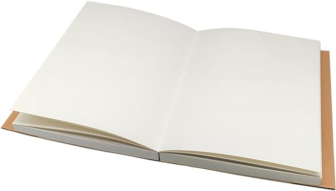 Kraft Cover Drawing Notebook & Sketchbook – Set of 2 Blank Plain Sketch Books – - Image 4