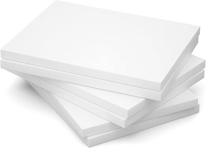 GOTIDEAL Stretched Canvas, 12x16 Inch Set of 6, Primed White - Image 4