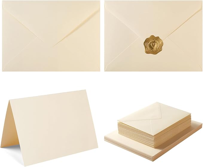 50 Pack Cream A7 Envelopes by Toperd