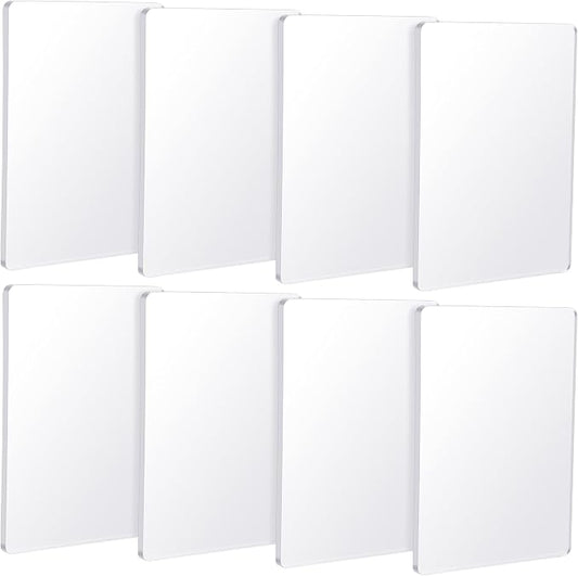 Threlaco 8 Pack Monoprinting Print Plates 5 x 7 Inch Reusable Silicone Plate by Threlaco