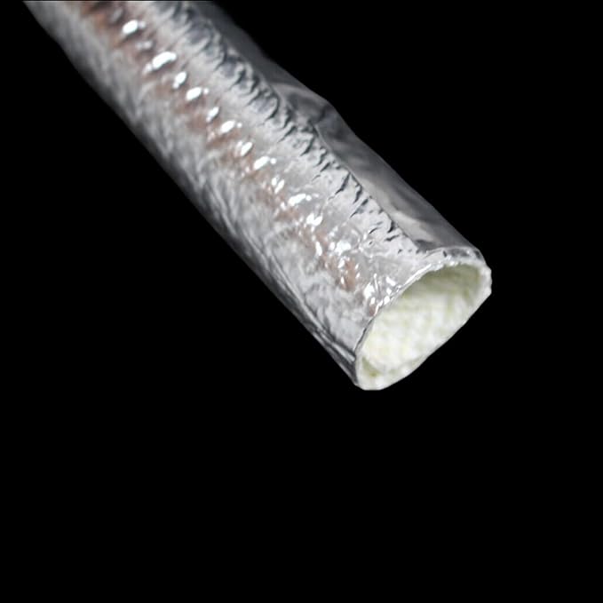 19mm - 3/4" Self-wrap Aluminum Heat Shield Sleeve Thermal Reflective Side Entry - Image 8