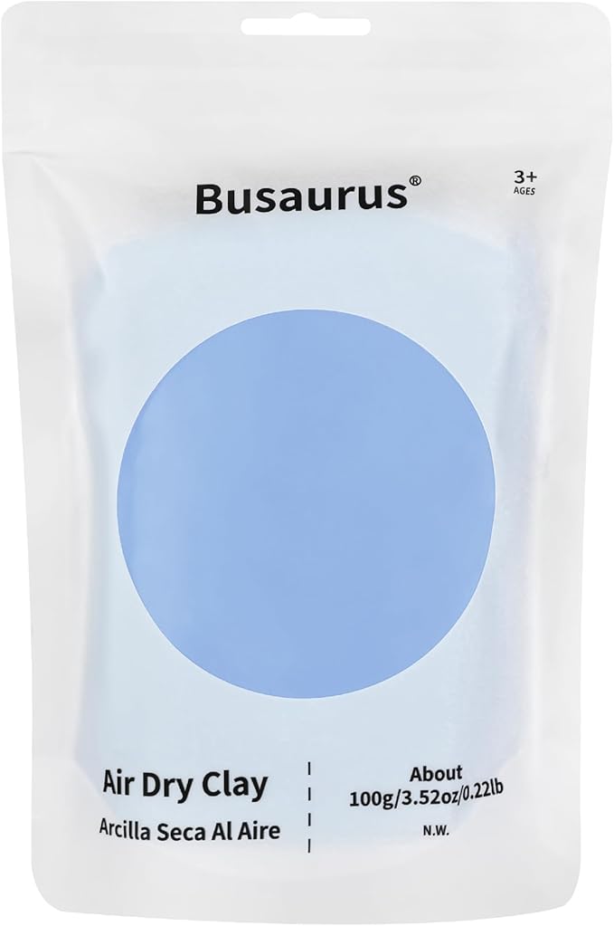 100g Light/Sky Blue Air Dry Foam Clay, DIY Magic Model Clay by BusaurusToys